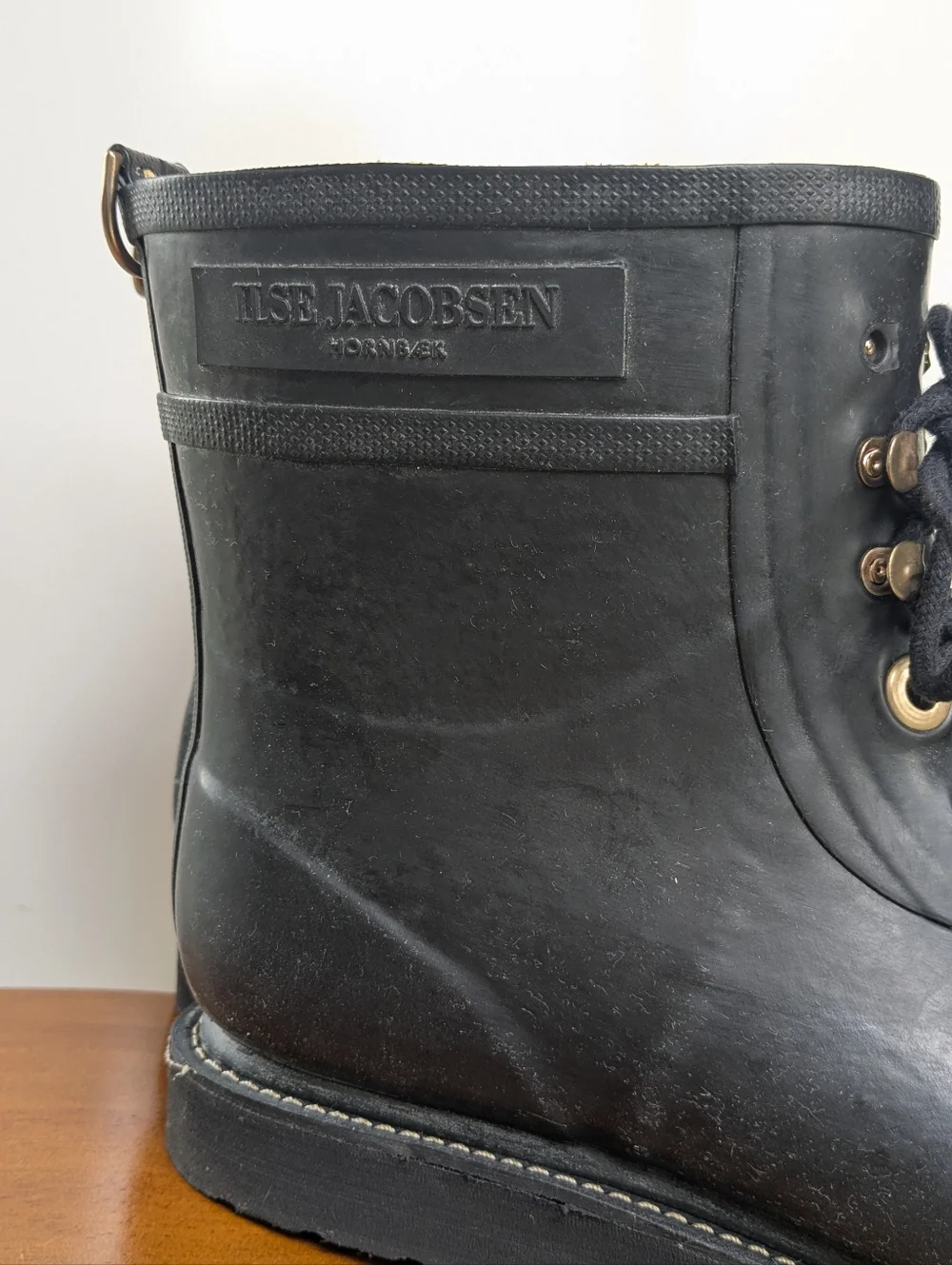 Ilse Jacobsen Hornbæk Rub 2 Lace-Up Rain Boots - Black - Size 41